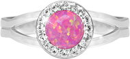 JSB Bijoux Opal with Swarovski crystal stones Light Fuchsia 92700040l-fu (Ag925/1000, 2,08 g) - Ring