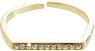 JSB Bijoux Straight with Swarovski crystal stones gold plated Golden Shadow 92700531ggsh (Ag925/1000 - Ring