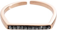 JSB Bijoux Straight with Swarovski crystal stones rose gold Hematite 92700531rg-hem (Ag925/1000, 1 - Ring