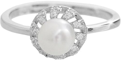 JSB Bijoux River Pearl with Cubic Zirconia Crystal 92700576cr (Ag925/1000, 2,35 g) - Ring - Main image