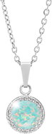 JSB Bijoux Opal with Swarovski crystal stones Pastel Mint Green 92300025mint (Ag925/1000, 2,1 g) - Necklace