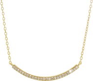 JSB Bijoux Bent line decorated with Swarovski crystal stones gold plated Golden Shadow 92300572ggsh - Necklace