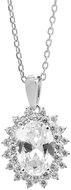 JSB Bijoux Crystal nagy cirkónium kristály, ovális 92300592cr (Ag925/1000, 2,88 g) - Nyaklánc