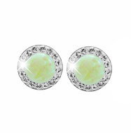 JSB Bijoux Opals with Swarovski Green crystal stones 92400040gr (Ag925/1000, 1,4 g) - Earrings