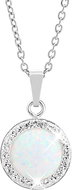 JSB Bijoux Opal with Swarovski White crystal stones 92300025wh (Ag925/1000, 2,1 g) - Necklace