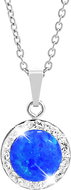 JSB Bijoux Opal with Swarovski Dark Blue crystal stones 92300025dbl (Ag925/1000, 2,1 g) - Necklace