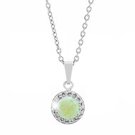 JSB Bijoux Opal with Swarovski Green crystal stones 92300040gr (Ag925/1000, 1,86 g) - Necklace