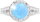 Blue crystal stones 92700025bl (Ag925/1000, 2,3 g)