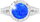 Dark Blue crystal stones 92700025dbl (Ag925/1000, 2,3 g)