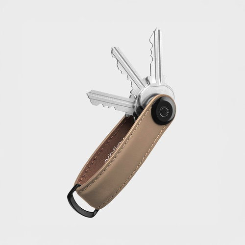 ORBITKEY Key Organiser Matte Leather - Mocha - Keychain - Main image