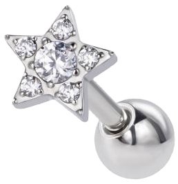 PININ Náušnice do chrupavky ucha s vnitřním závitem – hvězda - Piercing - Main image