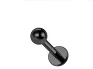 PININ Labreta s vnějším závitem, černá - Piercing