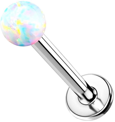 PININ Labreta s vnitřním závitem, leštěná – titan perleťová - Piercing - Fő fotó