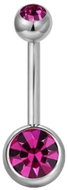PININ Piercing do pupíku s vnějším závitem, leštěný – titan růžový - Piercing