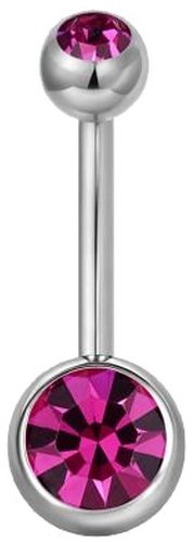 PININ Piercing do pupíku s vnějším závitem, leštěný – titan růžový - Piercing - Main image