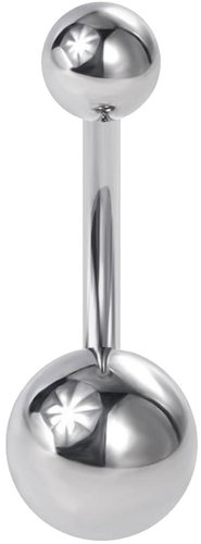 PININ Piercing do pupíku s vnitřním závitem, oboustranný, leštěný – titan - Piercing - Fő fotó