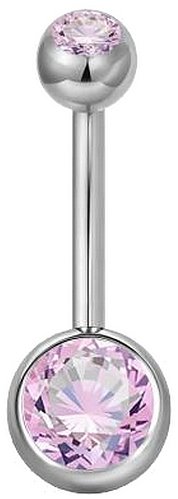 PININ Piercing do pupíku s vnitřním závitem, leštěný – titan fialový - Piercing - Main image