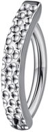 PININ Piercing do pupíku, leštěný – titan s dulky, stříbrý - Piercing