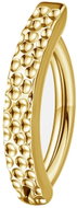 PININ Piercing do pupíku, zlatý – titan s důlky, zlatý - Piercing