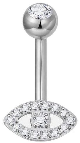 PININ Piercing do pupíku s vnitřním závitem, sříbrný - Piercing - Fő fotó