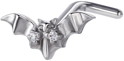 PININ Nosní kroužek ve tvaru L, leštěný – titan - Piercing - Main image