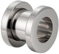 PININ Tunel do ucha s vnějším závitem, leštěný – titan stříbrný A - Piercing
