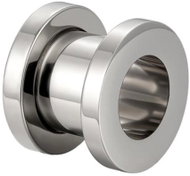 PININ Tunel do ucha s vnějším závitem, leštěný – titan stříbrný B - Piercing