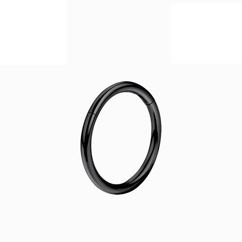 PININ Segmentový kroužek pro ucho, černý 10 – titan vetší - Piercing - Main image
