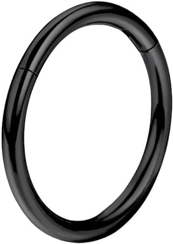 PININ Segmentový kroužek pro ucho, černý 7 – titan menší - Piercing - Main image