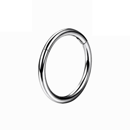 PININ Segmentový kroužek pro ucho, leštěný – titan stříbrný - Piercing - Main image