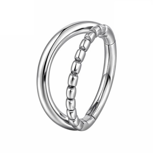 PININ Segmentový kroužek pro ucho, leštěný – titan naušnice - Piercing - Main image