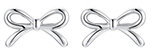 LUCA BARRA Bow Steel Earrings - Earrings - Main image
