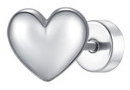 LUCA BARRA Ear Piercing In Steel Heart Shape - Piercing - Main image