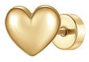 LUCA BARRA Ear Piercing In Steel Heart Shape Gold Color - Piercing - Fő fotó