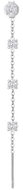 LUCA BARRA Single Steel Earring With White Crystals - Earrings