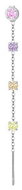 LUCA BARRA Single Earring In Steel With Multicolour Crystals - Earrings