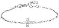 LUCA BARRA Bracelet In Steel Cross And Crystals - Bracelet