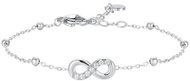 LUCA BARRA Steel Bracelet With Infinity And White Zircon Light Points - Bracelet
