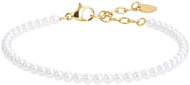 LUCA BARRA Bracelet In Gold-Colored Steel With White Pearls - Bracelet