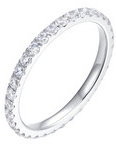 LUCA BARRA Eternity Ring With White Crystals Size 14 - Ring - Main image