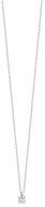 LUCA BARRA Steel Light Point Necklace With White Crystal - Necklace