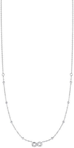 LUCA BARRA Steel Necklace With Infinity And White Zircon Light Points - Necklace - Main image