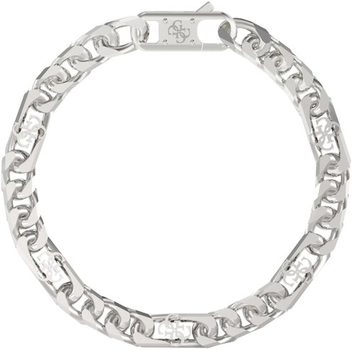 GUESS 4G Frontiers Gents Silver Tone Bracelet JUMB06034JWSTS - Bracelet - Main image
