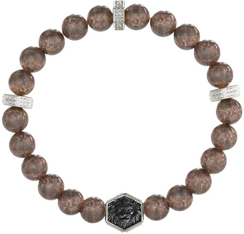 GUESS Lion King Gents Silver Tone Bracelet JUMB06005JWSTBRT/U - Bracelet - Main image