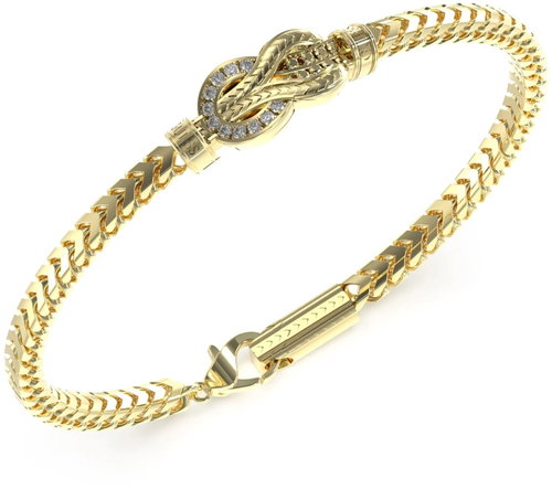 GUESS Sailor Knot Gents Gold Tone Bracelet JUMB05028JWYGS - Bracelet - Main image
