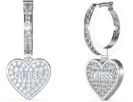 GUESS Huggie Me Ladies Silver Tone Earrings JUBE03136JWRHT/U - Earrings