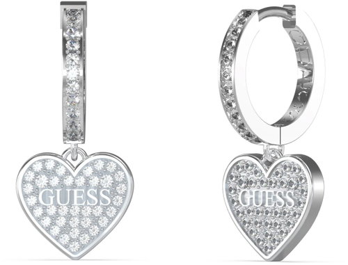 GUESS Huggie Me Ladies Silver Tone Earrings JUBE03136JWRHT/U - Earrings - Main image