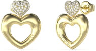 GUESS Crazy In Love ladies gold tone earrings JUBE05209JWYGT/U - Earrings
