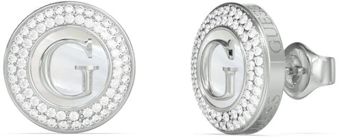 GUESS G Talisman ladies silver tone earrings JUBE06211JWRHT/U - Earrings - Main image