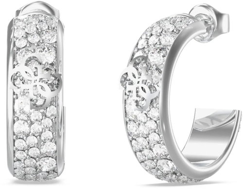 GUESS 4G Supreme Ladies Silver Tone Earrings JUBE06402JWRHT/U - Earrings - Main image